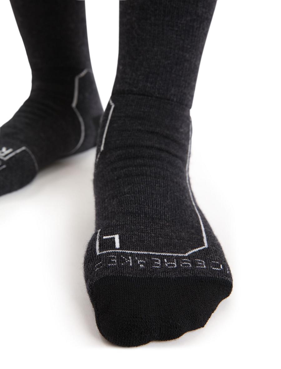 Jet Heather Icebreaker Merino Hike+ Heavy Crew Women's Socks | AU 1450CTVE